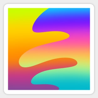 Squiggly Vibrant Gradient Design Sticker